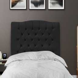Cabeceira de Cama Box Solteiro 90 Cm Dunas - Veludo Preto. - 3