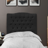 Cabeceira de Cama Box Solteiro 90 Cm Dunas - Veludo Preto. - 3
