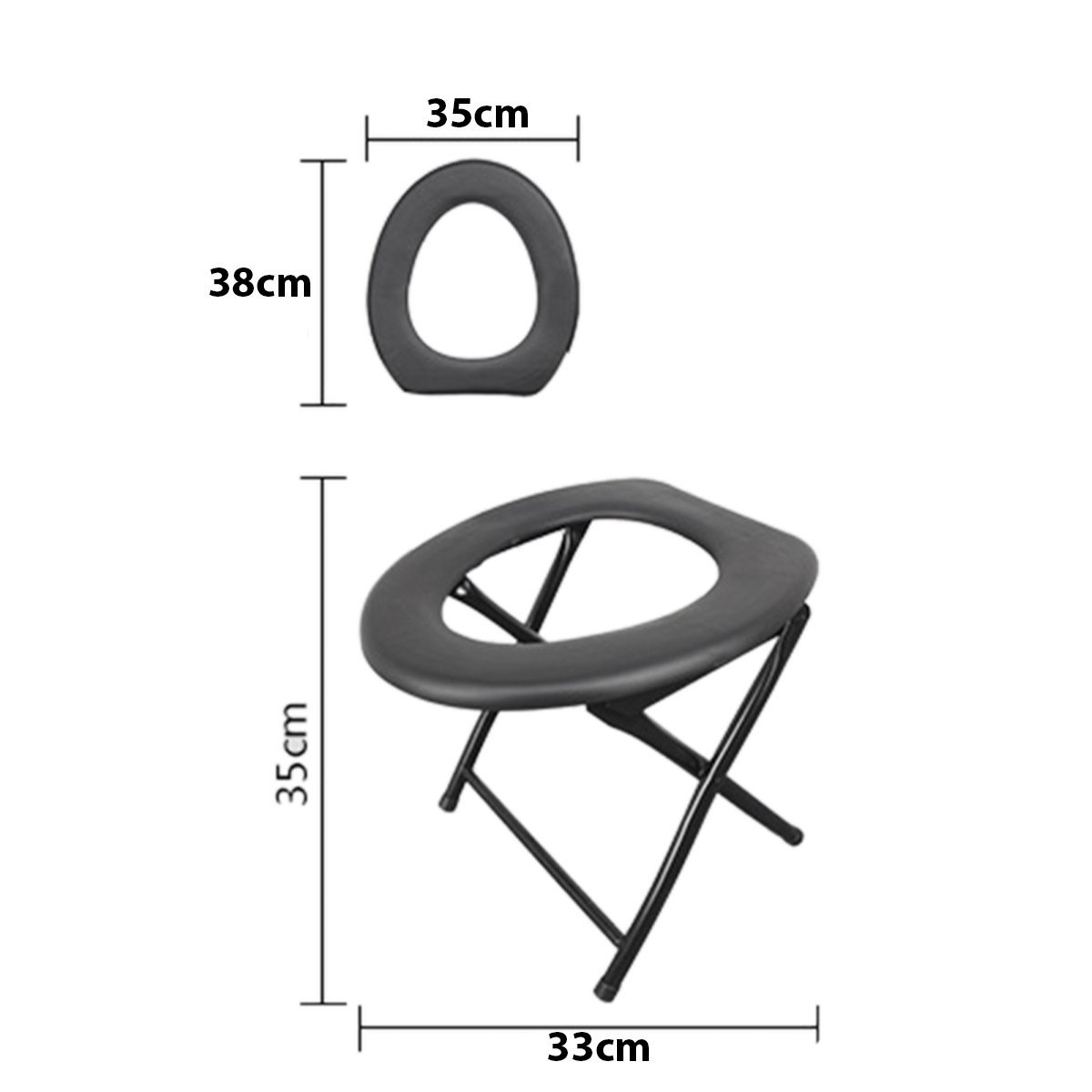 Cadeira Banho Banheiro Assento Idoso Gestante Deficientes Aço Inox Dobravel Resistente ideal importa - 3