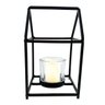 LANTERNA / PORTA VELAS EM METAL PRETO - 1