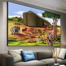 Quadro A Arca de Noé Deus Anuncia o Dilúvio Reestilizada:90x60 cm/BORDA INFINITA - 4