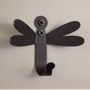 Ver imagem 2 de Kit 6 Ganchos de Parede Penduradores Libélula Preta Carbono Masutti Decorativo Enfeite
