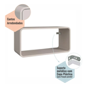 Ver imagem 7 de Prateleira Suspensa Nicho Duplo Linha Curve CV009BDBD 62cm Bege Dunas - Completa Móveis