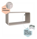 Ver imagem 7 de Prateleira Suspensa Nicho Duplo Linha Curve CV009BDBD 62cm Bege Dunas - Completa Móveis