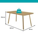 Ver imagem 2 de Conjunto Sala de Jantar 6 Cadeiras Ilia Carraro Carvalho Dourado