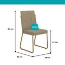 Ver imagem 3 de Conjunto Sala de Jantar 6 Cadeiras Ilia Carraro Carvalho Dourado