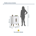 Ver imagem 2 de Balcão 2 Portas Lorena Kaiki Móveis - Branco