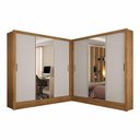 Ver imagem 3 de Closet Casal Duplo Dubai 6 Portas Plus 6 Gavetas Cinamomo com Off White