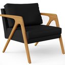 Ver imagem 3 de Kit 04 Poltrona Decorativa Para Sala Pietra Estrutura De Madeira L02 Corano Preto - Lyam Decor