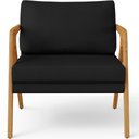 Ver imagem 6 de Kit 04 Poltrona Decorativa Para Sala Pietra Estrutura De Madeira L02 Corano Preto - Lyam Decor