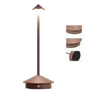 Luminaria de Mesa Abajur 3 Tons Controle de Intensidade Led Usb Bateria Recarregavel Touch Cabeceira