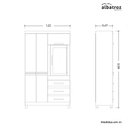 Ver imagem 5 de Guarda Roupa Fusion Solteiro 6 Portas Cinamomo/off White - Abz
