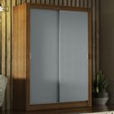 Ver imagem 1 de Guarda-roupa Solteiro 2 Portas Rustic/Cinza