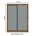 Ver mais imagens de Guarda-roupa Solteiro 2 Portas Rustic/Cinza