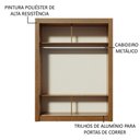 Ver imagem 6 de Guarda-roupa Solteiro 2 Portas Rustic/Cinza