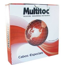 Cabo de Alarme 4 Vias 100 Metros Branco - Multitoc - 1