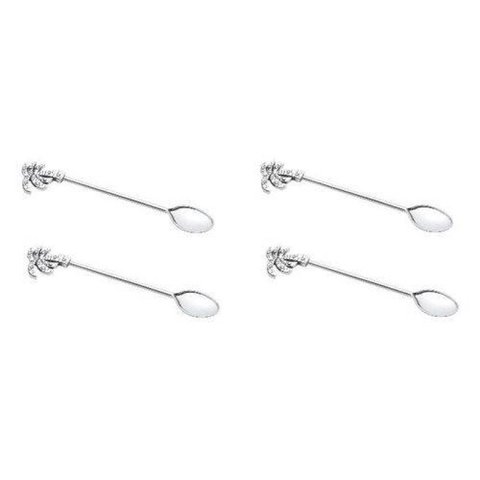 Jogo 4 Colheres Para Sobremesa De Zamac Palmeira Bon Gourmet - R25998