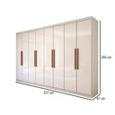 Ver imagem 4 de Guarda-roupa Casal Odisseia 8 Portas 4 Gavetas Branco - Panorama Móveis