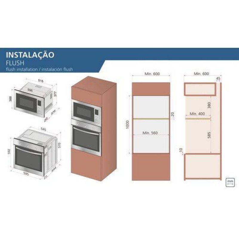 Forno Eletrico Tramontina Inox New 60 F7 94866/220 - 3