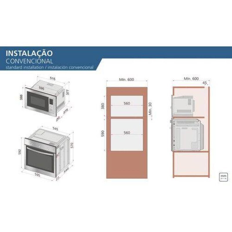 Forno Eletrico Tramontina Inox New 60 F7 94866/220 - 2