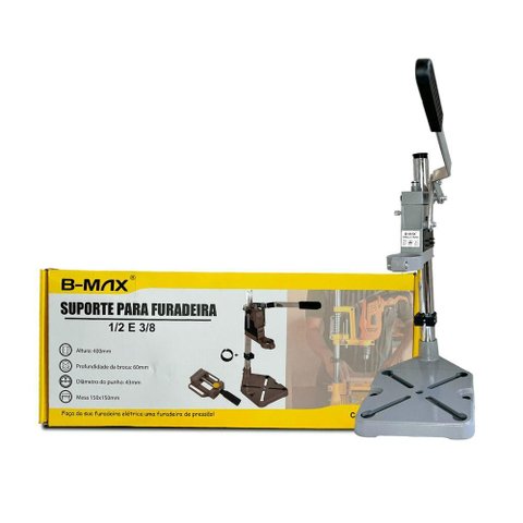 Suporte Furadeira 1 /2 ou 3/8 B-max para Bancada e Mesa