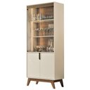 Ver imagem 1 de Cristaleira Portas de Vidro 80cm Cannes Off White/Amendoa Z30 - Mpozenato