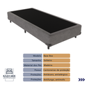 Ver imagem 2 de Cama Box Solteiro Cinza+colchão Airtech Molas Ortobom