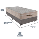 Ver imagem 3 de Cama Box Solteiro Cinza+colchão Airtech Molas Ortobom
