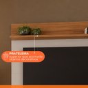 Ver imagem 5 de Painel Suspenso para TV até 50 Polegadas com Prateleira Off White/Marrom - Notável Móveis