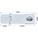 Ver imagem 2 de Dobradiça Porta Cadeado Fecho Trinco Zincado 11,5cm para Portão Gaveta Armário | Silvana | Kit 02 Un