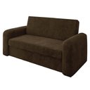 Ver imagem 1 de Sofá Cama Versátil 2 Lugares Veludo Selmer Marrom