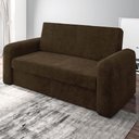 Ver imagem 6 de Sofá Cama Versátil 2 Lugares Veludo Selmer Marrom