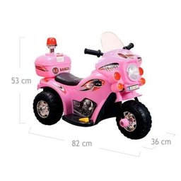 Mini Moto Elétrica Infantil 6v Importway Bw002-r Rosa Triciclo - 2