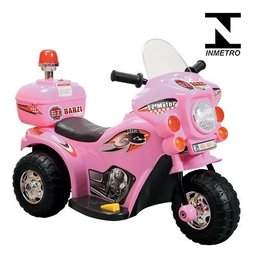 Mini Moto Elétrica Infantil 6v Importway Bw002-r Rosa Triciclo - 3