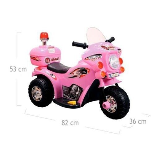 Mini Moto Elétrica Infantil 6V Importway BW002-R Rosa Triciclo - 2