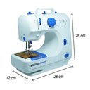 Ver imagem 3 de Máquina de Costura Portátil Bivolt Incasa Compact GF1000 Branco e Azul com Inmetro