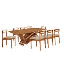 Ver imagem 2 de Sala de Jantar Mesa Vênus 240cm Tampo Laminado Canto Barril e 8 Cad Noronha Premium