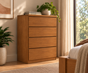 Ver imagem 1 de Cômoda Urbano 04 Gavetas 100% MDF Cor Cedro