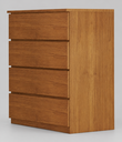 Ver imagem 2 de Cômoda Urbano 04 Gavetas 100% MDF Cor Cedro