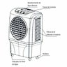 Climatizador Umidificador de Ar Industrial Portátil Evaporativo Mg Eletro Comercial - 220V - 5