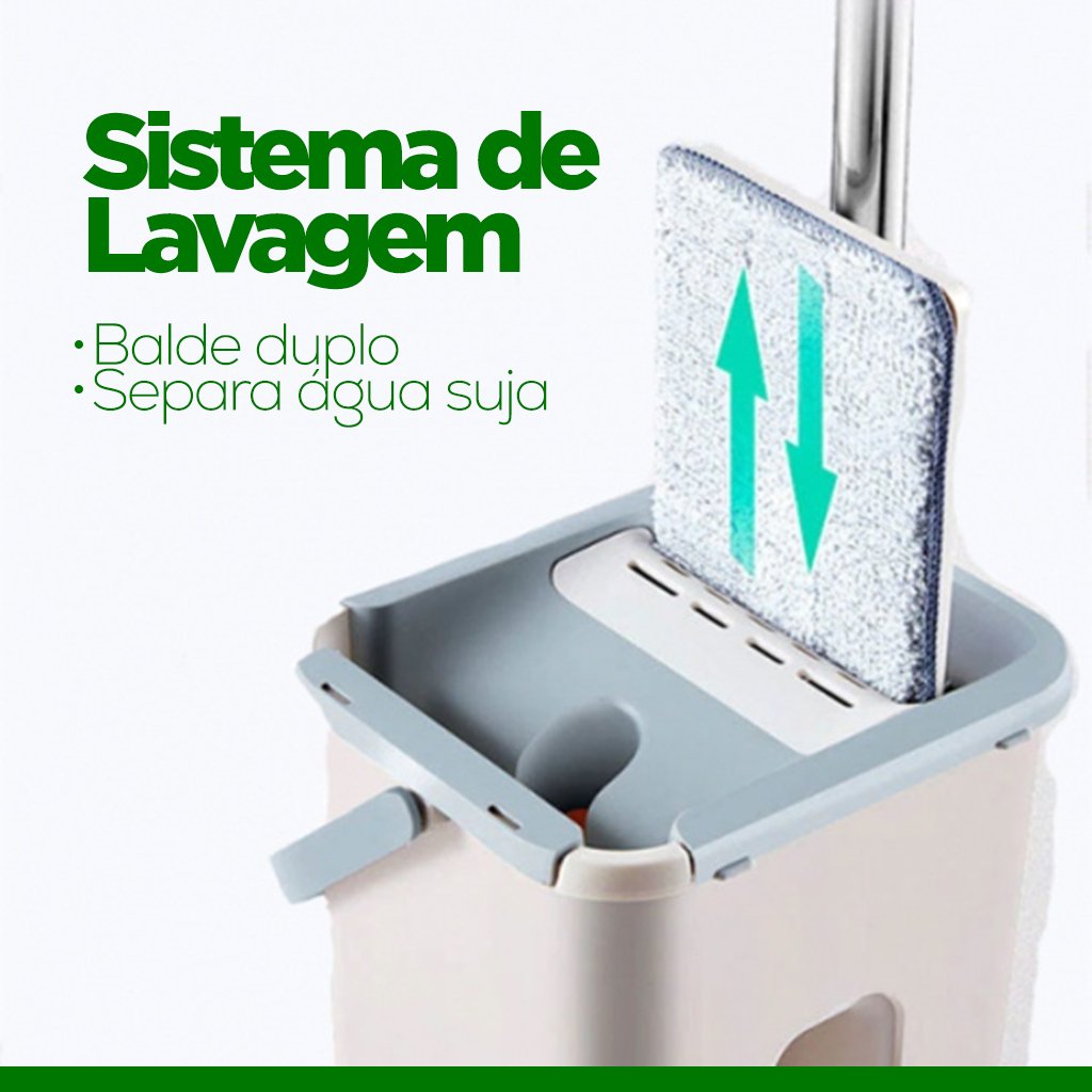 Flat Mop com Balde Espremedor Nobre Slim - 3