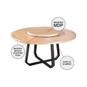 Ver imagem 3 de Mesa Jantar Redonda Prato Giratório Clarisse 1,60m Madeira 6 Cadeiras Paris Base Alumínio Natural