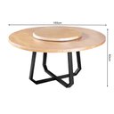 Ver imagem 5 de Mesa Jantar Redonda Prato Giratório Clarisse 1,60m Madeira 6 Cadeiras Paris Base Alumínio Natural