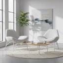 Ver imagem 1 de Conjunto 2 Poltronas Decorativa Moderna Luxo Orgânica Ariana Rivatti