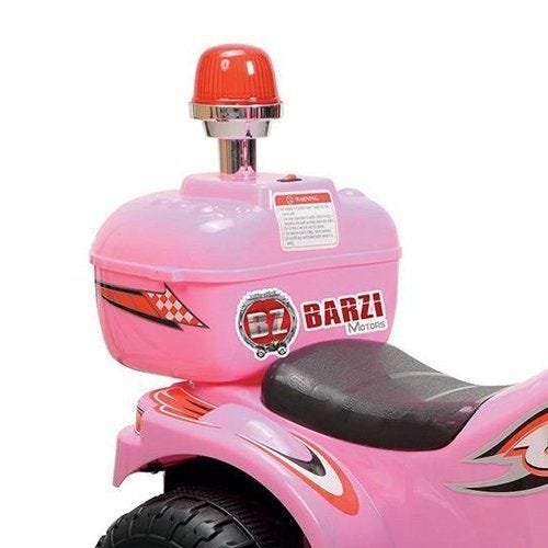 Motoca Moto Infantil Elétrica Menina Rosa 6v Até 25kg Grande