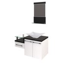 Ver imagem 2 de Conjunto Balcão C-cuba L38 e Espelheira Legno 831 Branco Chess C-nogal Branco Chess C-preto Ônix