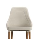 Ver imagem 3 de Conjunto 2 Cadeiras de Jantar Evelyn Champanhe Mesa Cozinha Soft Palha