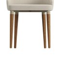 Ver imagem 4 de Conjunto 2 Cadeiras de Jantar Evelyn Champanhe Mesa Cozinha Soft Palha