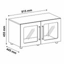 Ver imagem 4 de Kit 6 Peças Armário Multiuso com Portas de Vidro Mia Yescasa