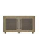 Ver imagem 6 de Kit 6 Peças Armário Multiuso com Portas de Vidro Mia Yescasa